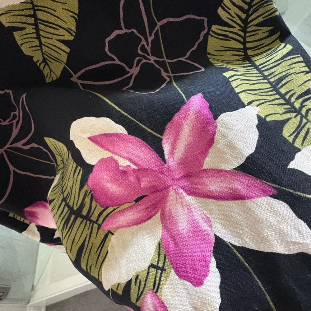 Tommy Bahama Black and Pink Floral Dress